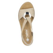 Rieker 624H6-93 Silver Sandals