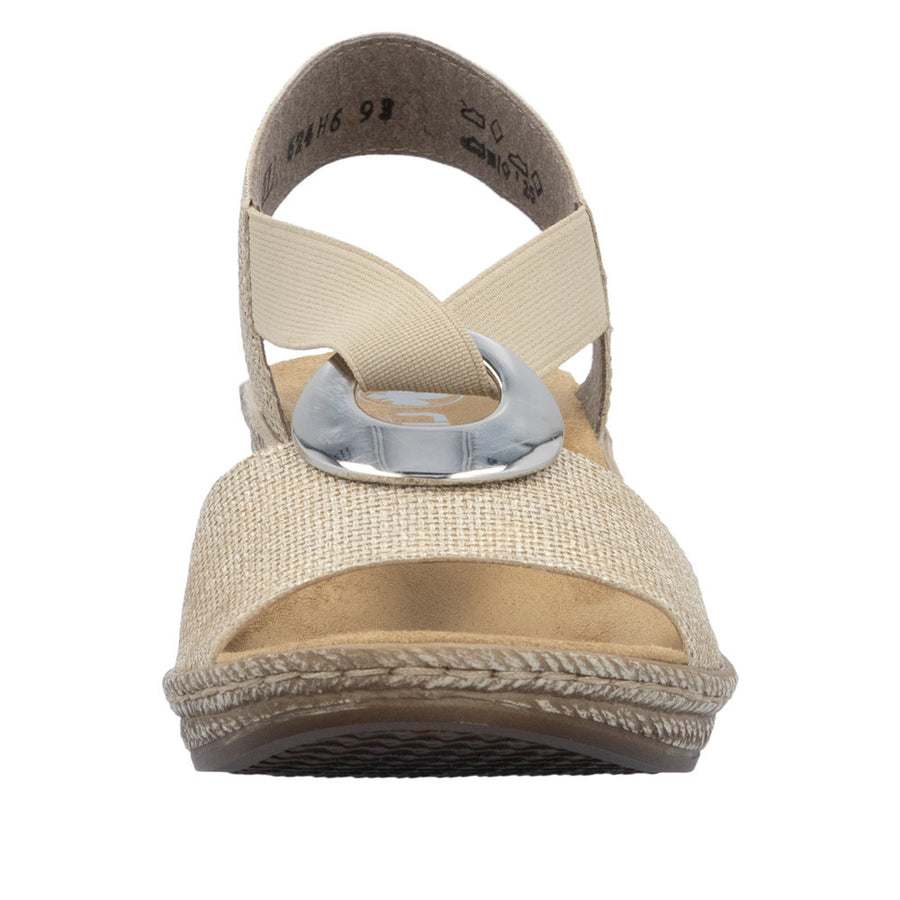 Rieker 624H6-93 Silver Sandals