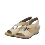 Rieker 624H6-93 Silver Sandals