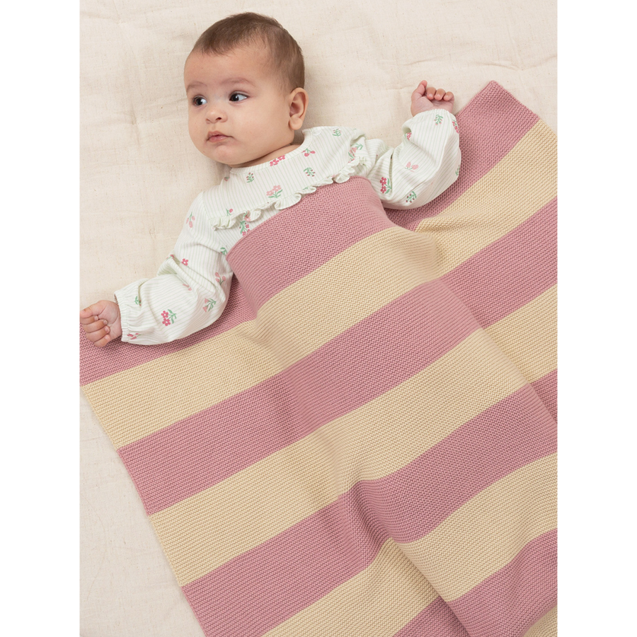 Kite Cabana Stripe Blanket Cloudy Pink (63-1856-BGA)