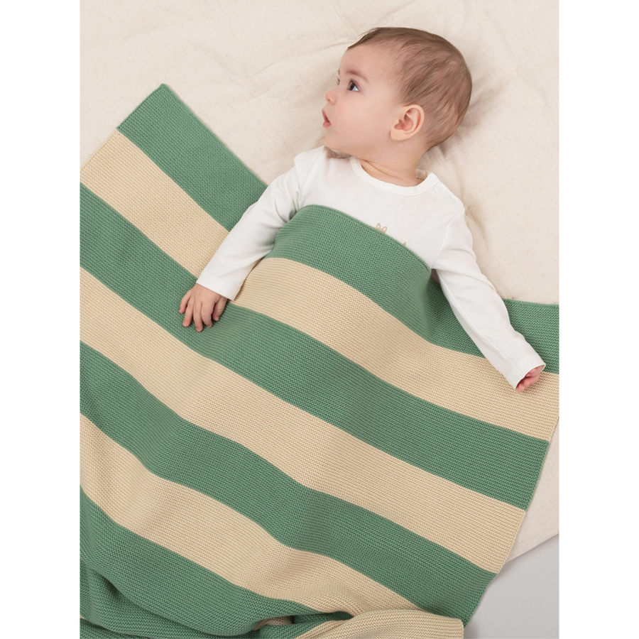 Kite Cabana Stripe Blanket Seafoam (63-1986-BUA)