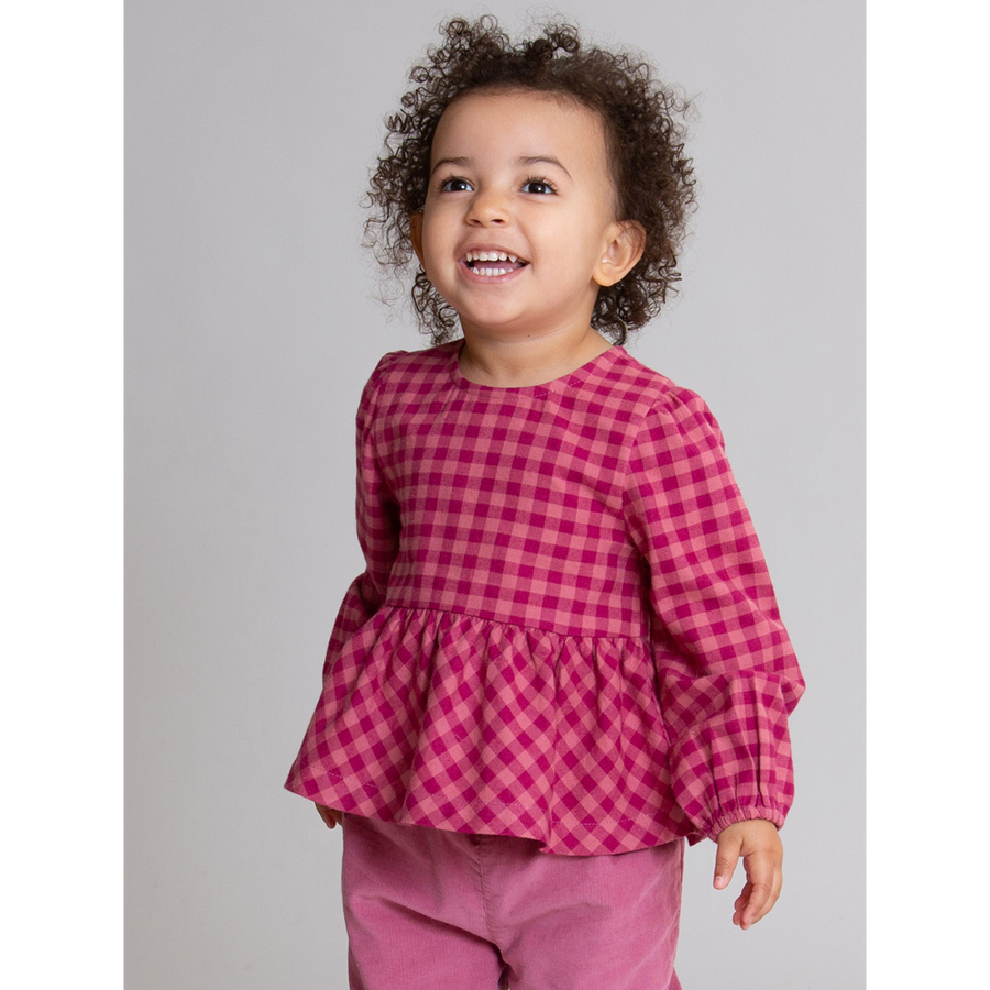 Kite Damson Check Blouse (63-9008-YGB)