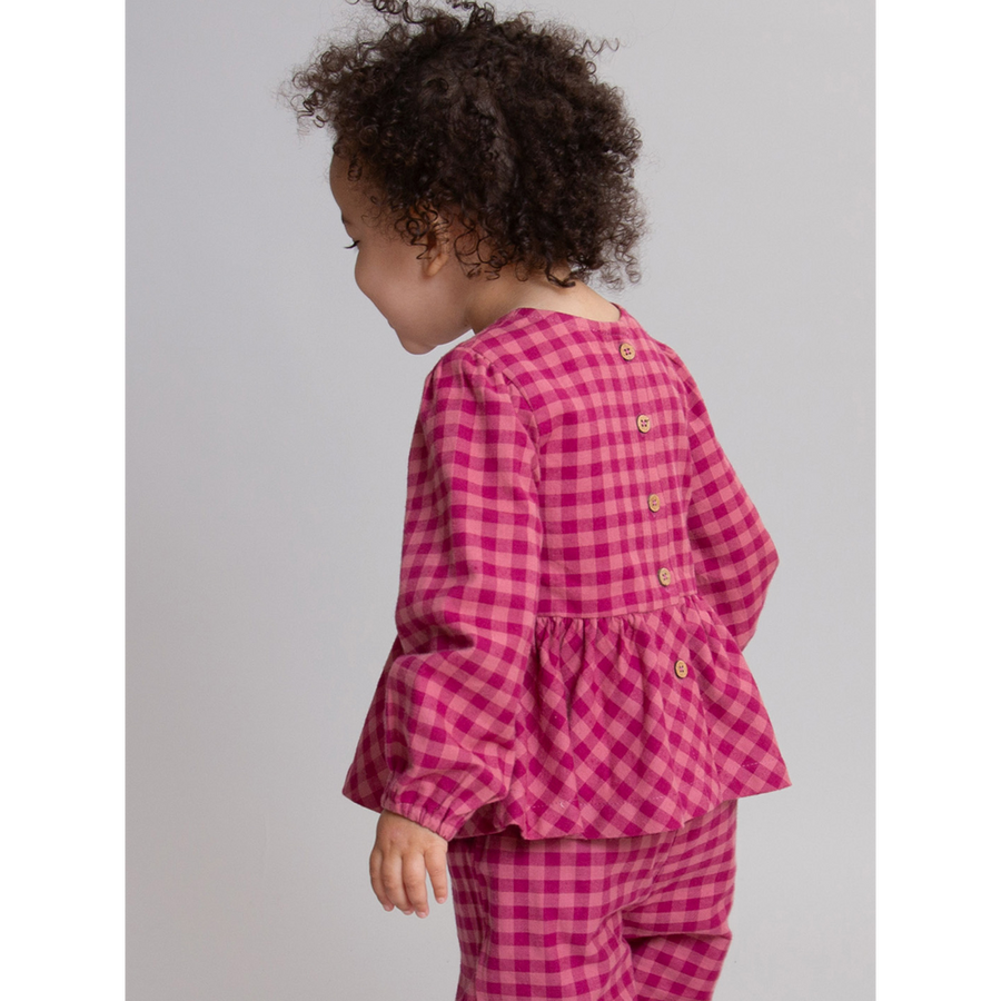 Kite Damson Check Blouse (63-9008-YGB)