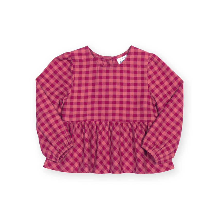 Kite Damson Check Blouse (63-9008-YGB)