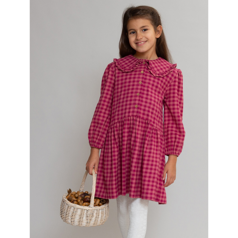 Kite Damson Check Dress (63-9013-OGD)