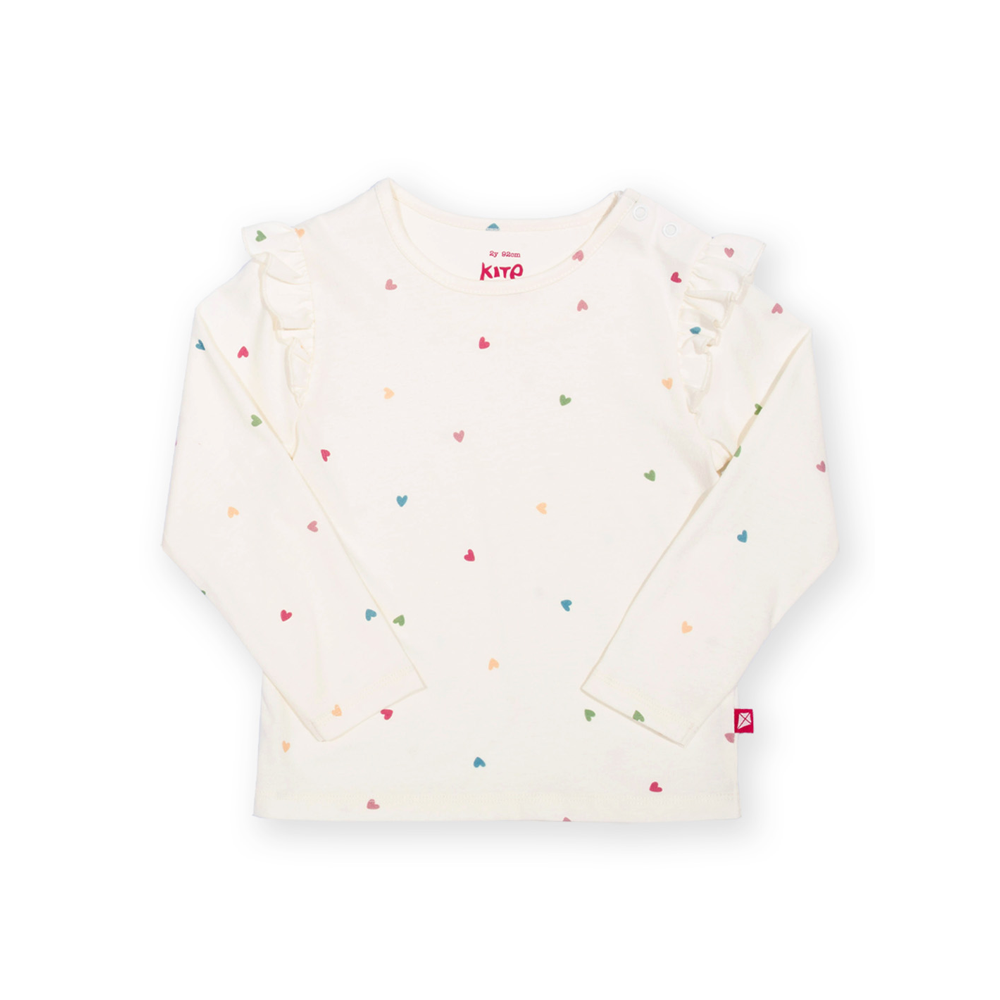 Kite Little Hearts Frill T-Shirt (63-T713-AGT)