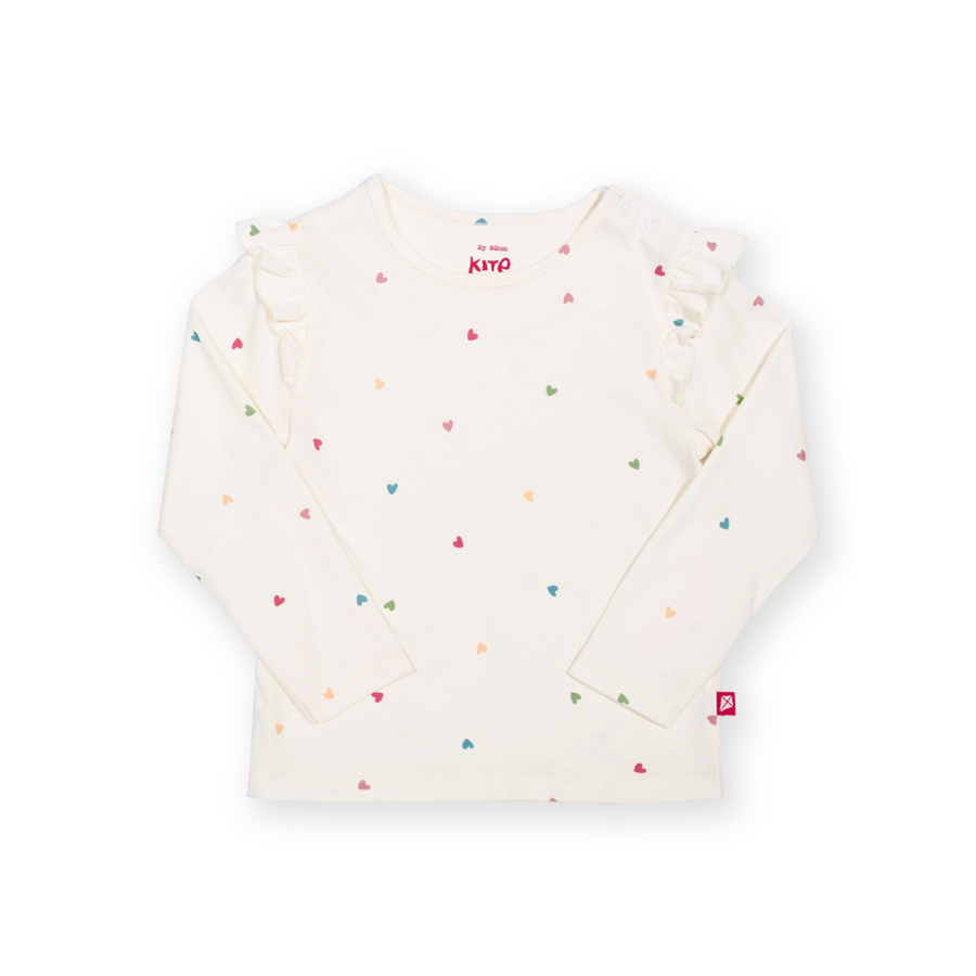 Kite Little Hearts Frill T-Shirt (63-T713-AGT)