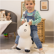 Happy Hopperz WHITE COW- Space Hopper For Little People