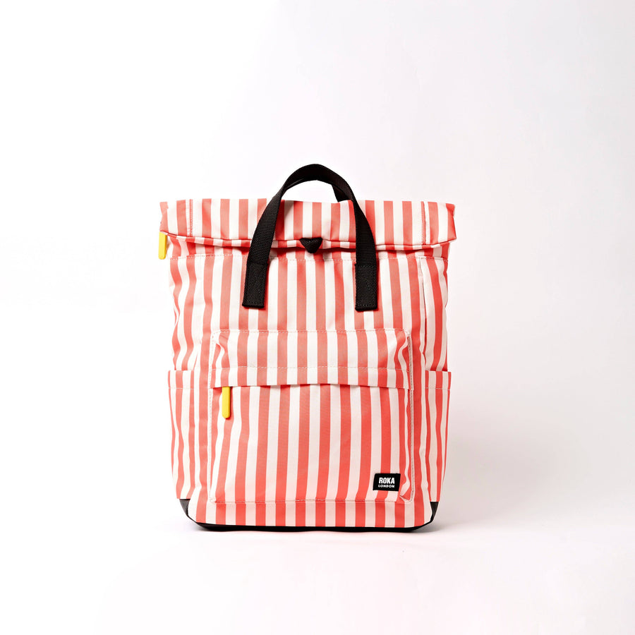Roka Canfield Backpack in Coral Stripe Canvas