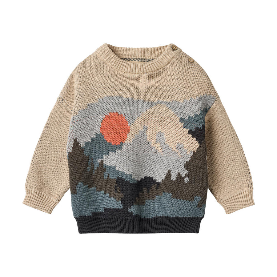 Wheat Jaquard Pullover William - 3354 Warm Sand