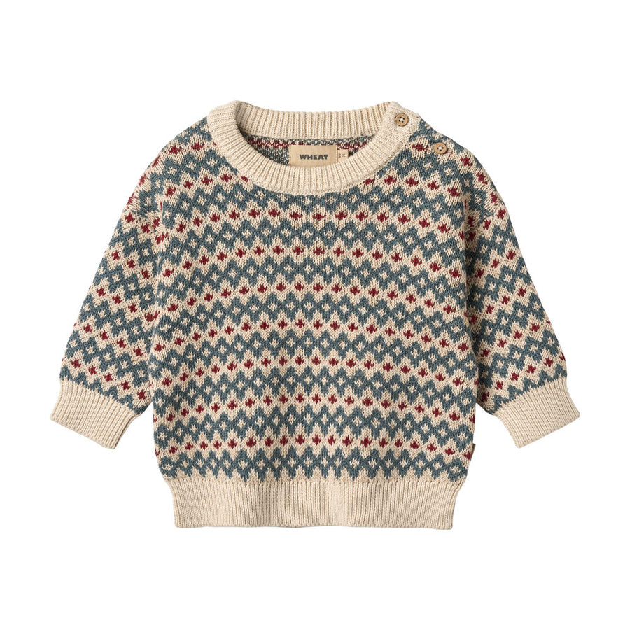 Wheat Jacquard Pullover Harlow - 3191 Offwhite