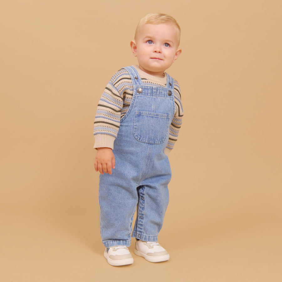 Wheat 6539-560-GOTS Jacquard Pullover Harlow 3191 Offwhite