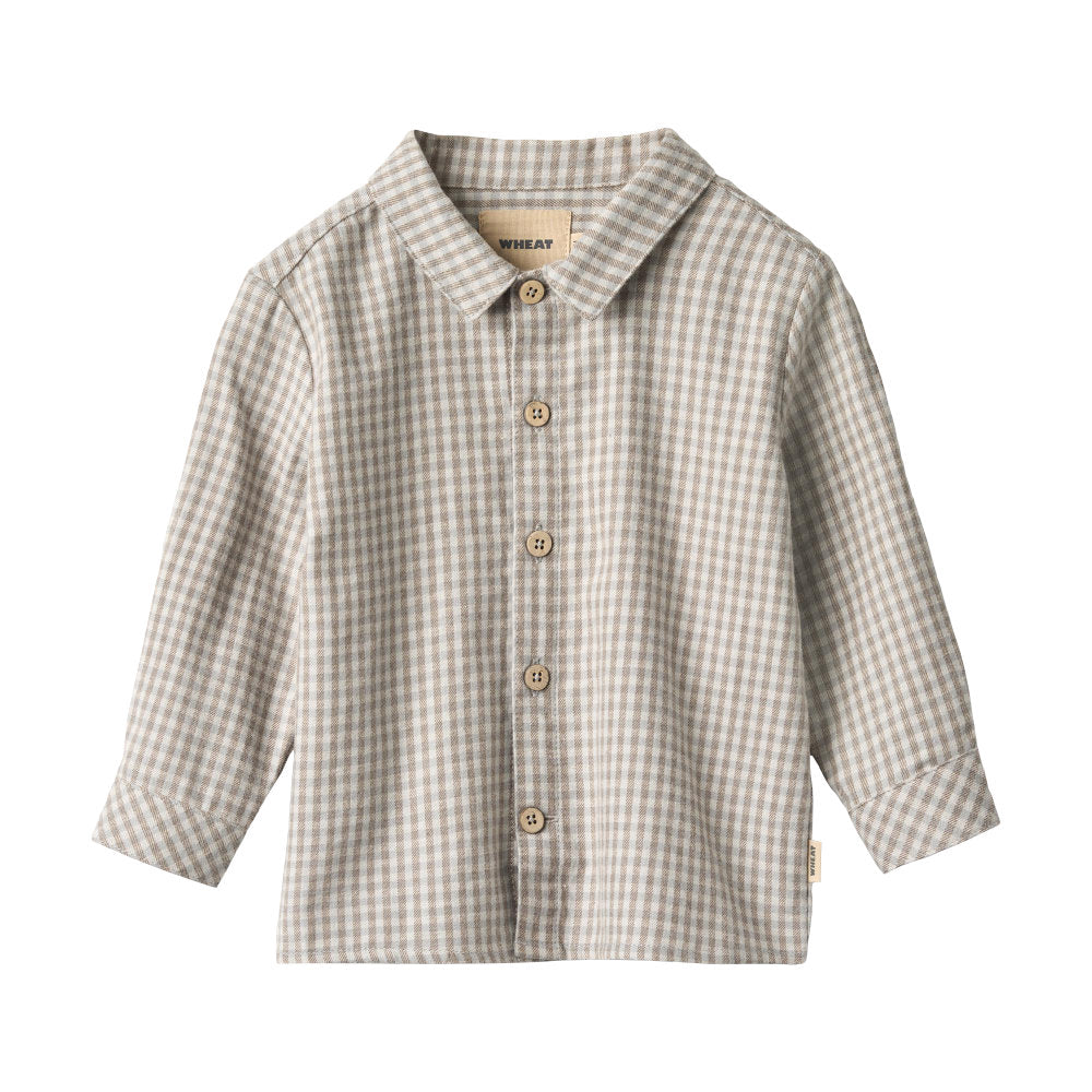 Wheat 6359-624-GOTS Sweatshirt L/S Elliot 1311 Navy Blue Check