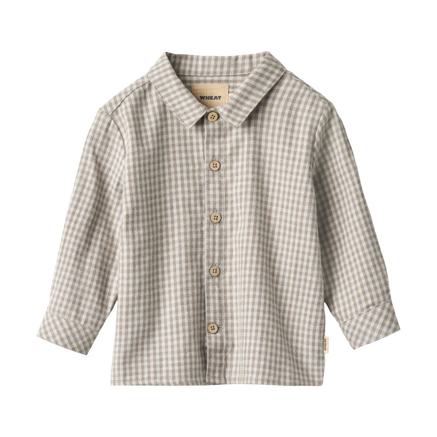 Wheat 6359-624-GOTS Sweatshirt L/S Elliot 1311 Navy Blue Check