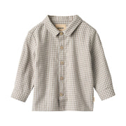 Wheat 6659-463-GOTS Shirt L/S Oscar 0104 Greybrown Check