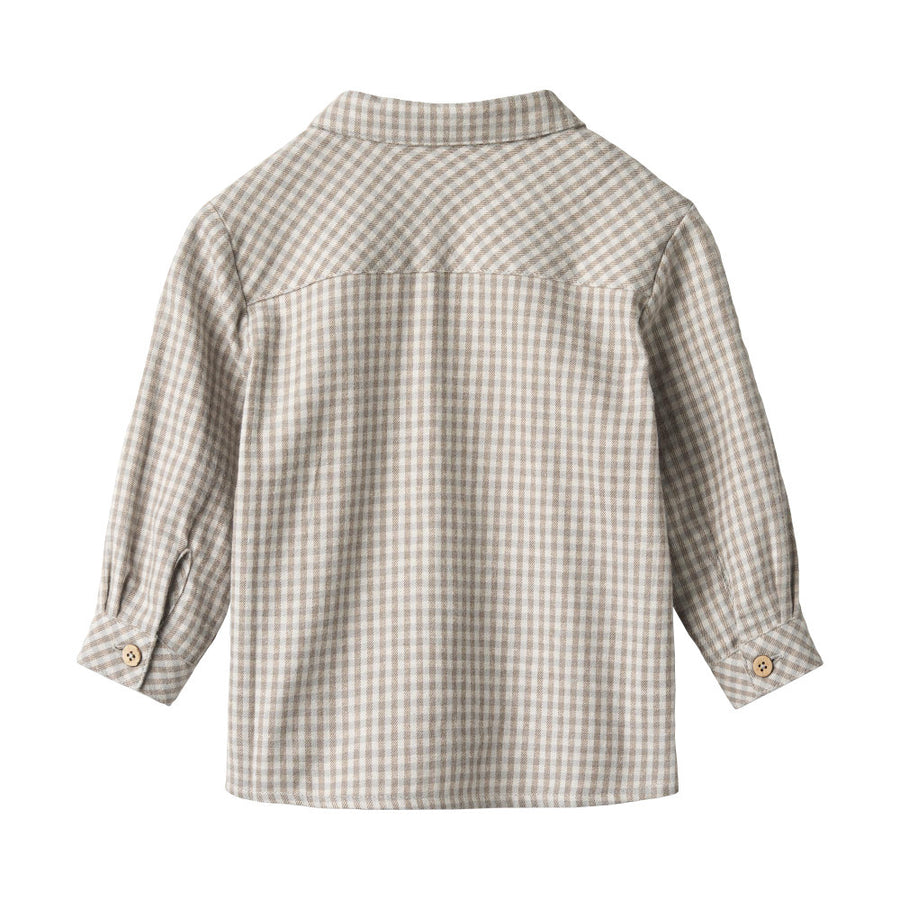 Wheat 6359-624-GOTS Sweatshirt L/S Elliot 1311 Navy Blue Check