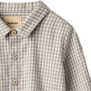 Wheat 6659-463-GOTS Shirt L/S Oscar 0104 Greybrown Check
