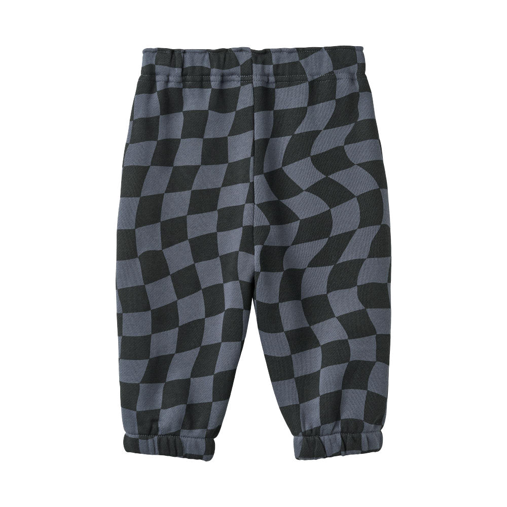 Wheat 6888-624-GOTS Sweatpants Cosmo 1311 Navy Blue Check