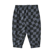 Wheat 6888-624-GOTS Sweatpants Cosmo 1311 Navy Blue Check