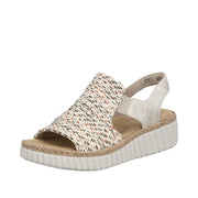 Rieker 69276-60 Beige Wide Fit Sandals
