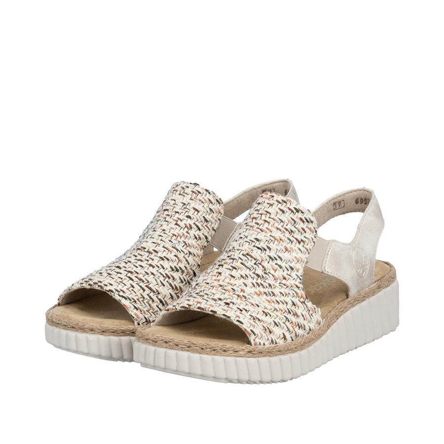Rieker 69276-60 Beige Wide Fit Sandals