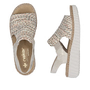 Rieker 69276-60 Beige Wide Fit Sandals