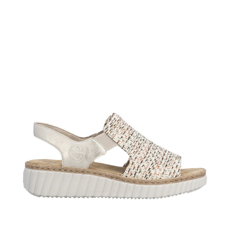 Rieker 69276-60 Beige Wide Fit Sandals