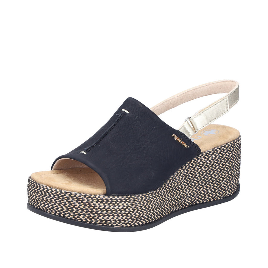 Rieker 69460-00 Black Sandals