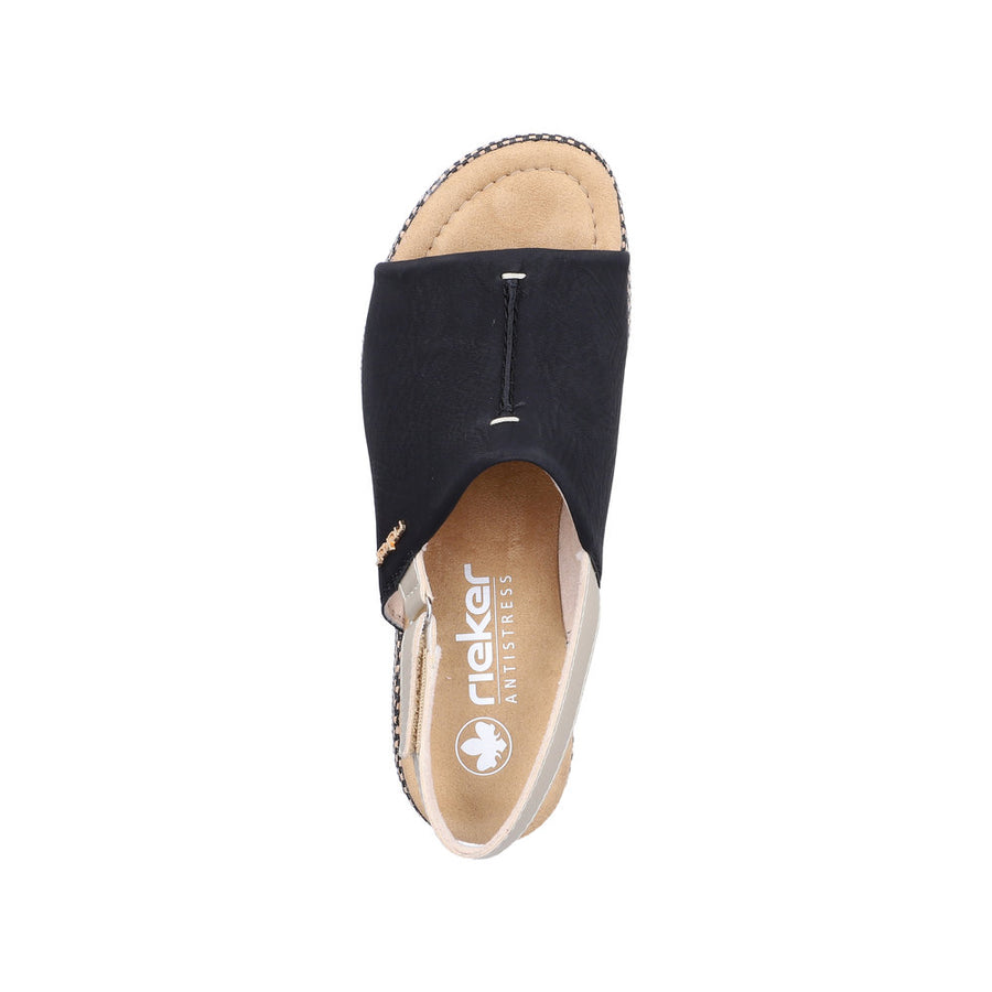 Rieker 69460-00 Black Sandals