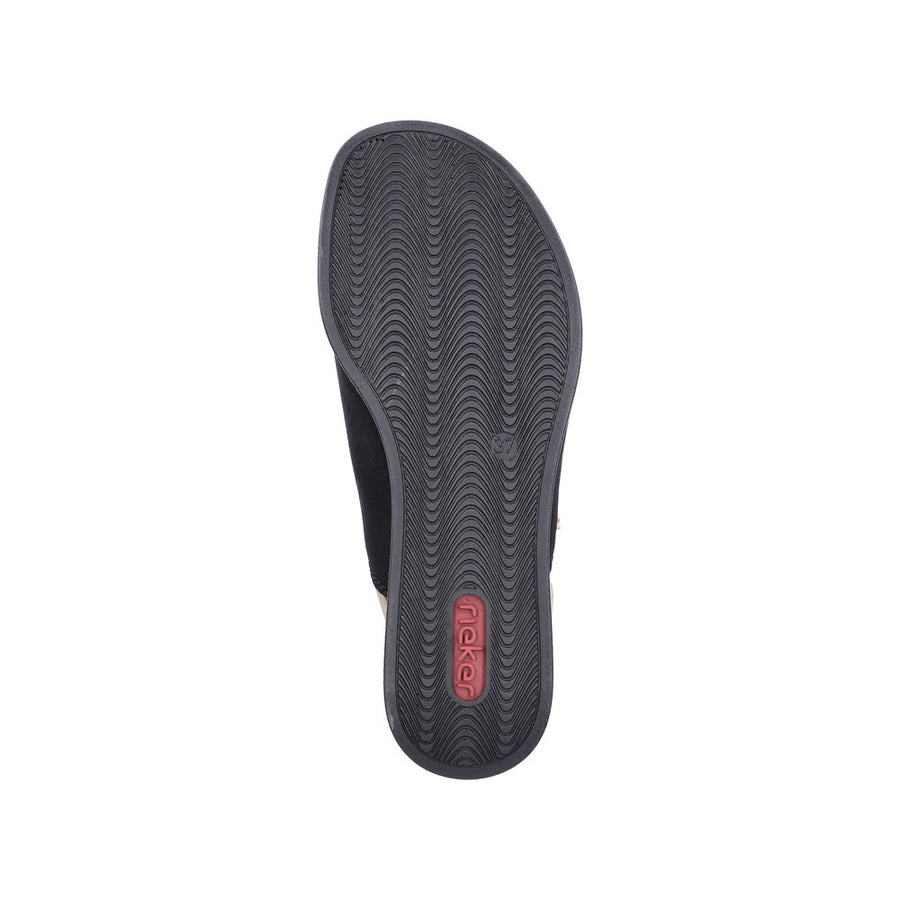Rieker 69460-00 Black Sandals