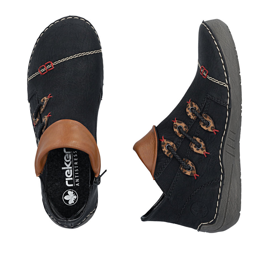 Rieker 72581-00 Black Zip up Boots