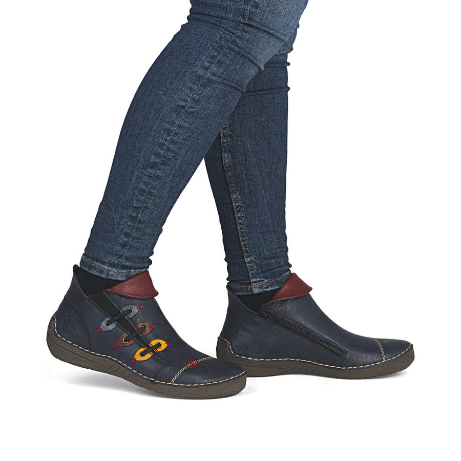 Rieker 72581-14 Womens Navy Boots