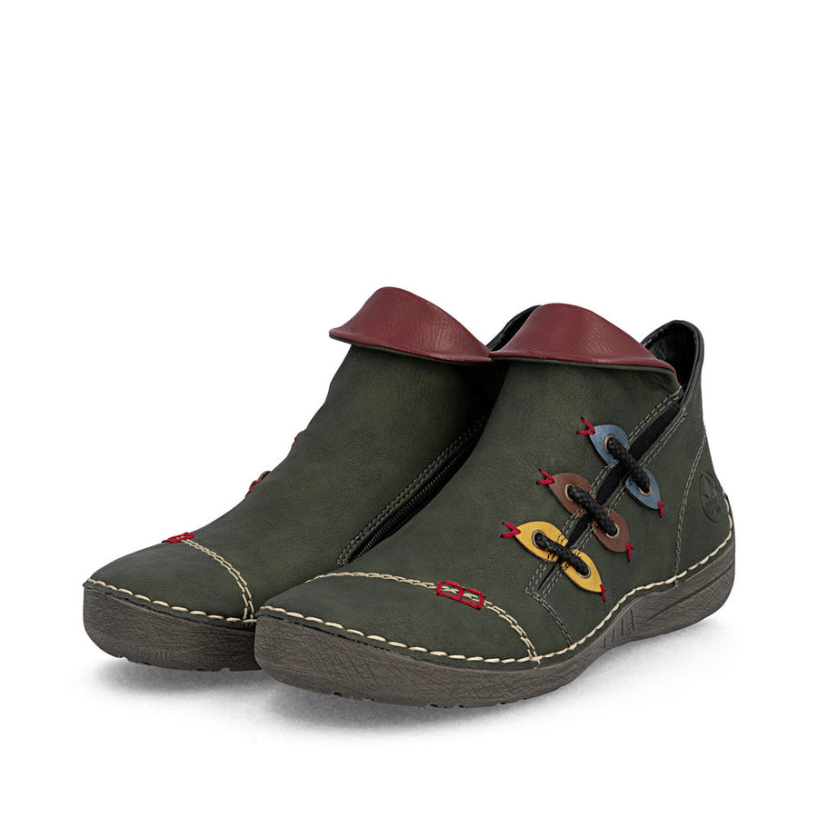 Rieker 72581-54 Womens Green Boots