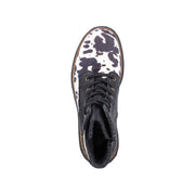 Rieker 72617-01 Black Cow Print Boots