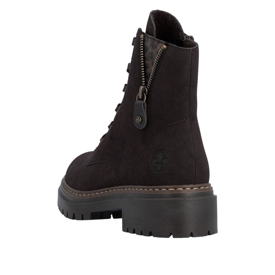 Rieker 72617-25 Espresso Brown Lace up Boots
