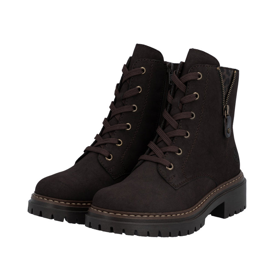 Rieker 72617-25 Espresso Brown Lace up Boots