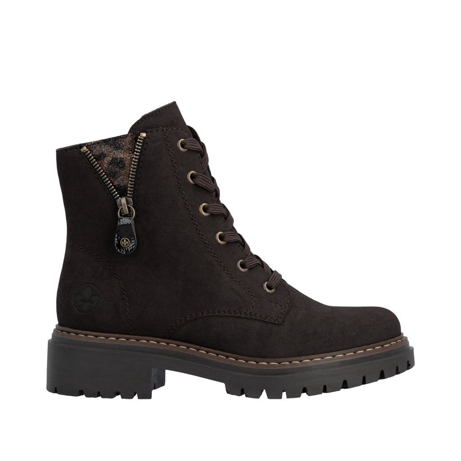 Rieker 72617-25 Espresso Brown Lace up Boots