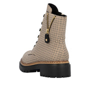 Rieker 72617-60 Beige Patterned Lace up Boots