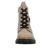 Rieker 72617-60 Beige Patterned Lace up Boots