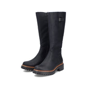 Rieker 72694-00 Womens Warm Lined Long Leg Black Boots