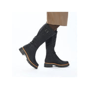 Rieker 72694-00 Womens Warm Lined Long Leg Black Boots