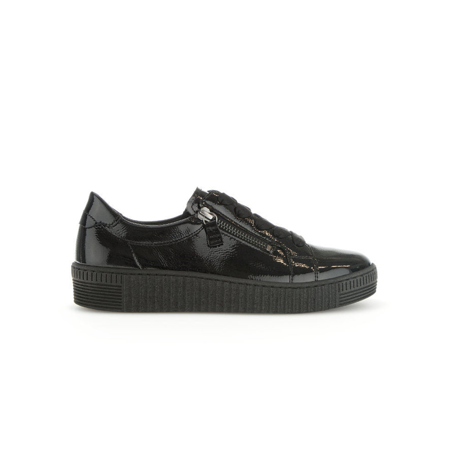 Gabor Wisdom 73.334.97 Black Patent Trainer