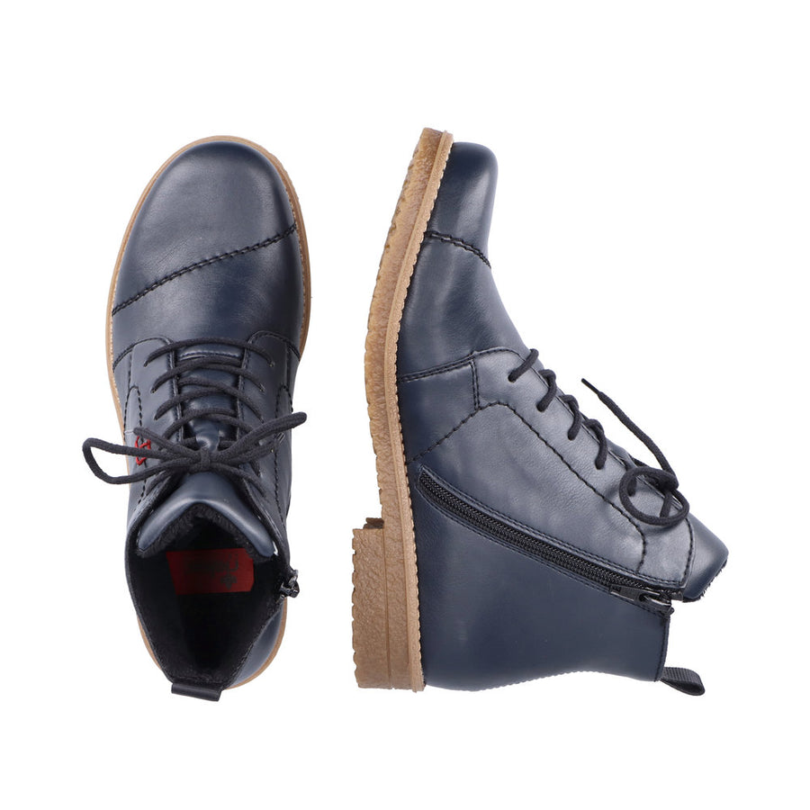 Rieker 73500-14 Navy Lace up Boots