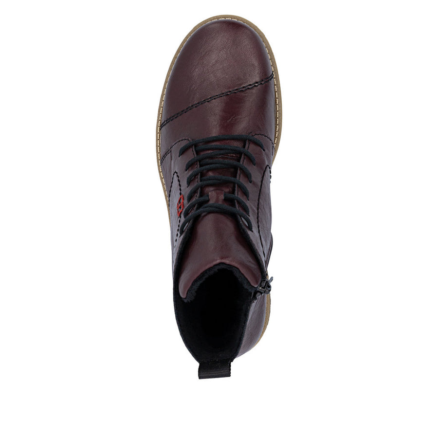 Rieker 73500-30 Purple Lace up Boots