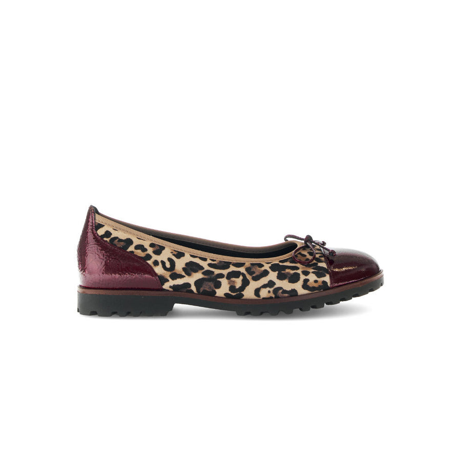 Gabor Temptation 74.100.32 Leopard and Wine Patent Shoes