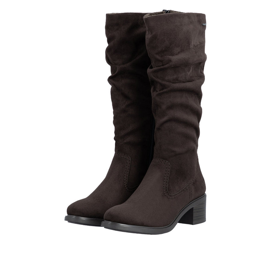 Rieker 74192-25 Brown Microstretch Long Boots