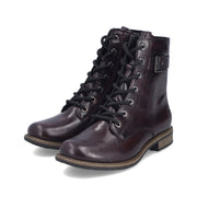 Rieker 74802-35 Womens Wide Fit Burgundy Boots