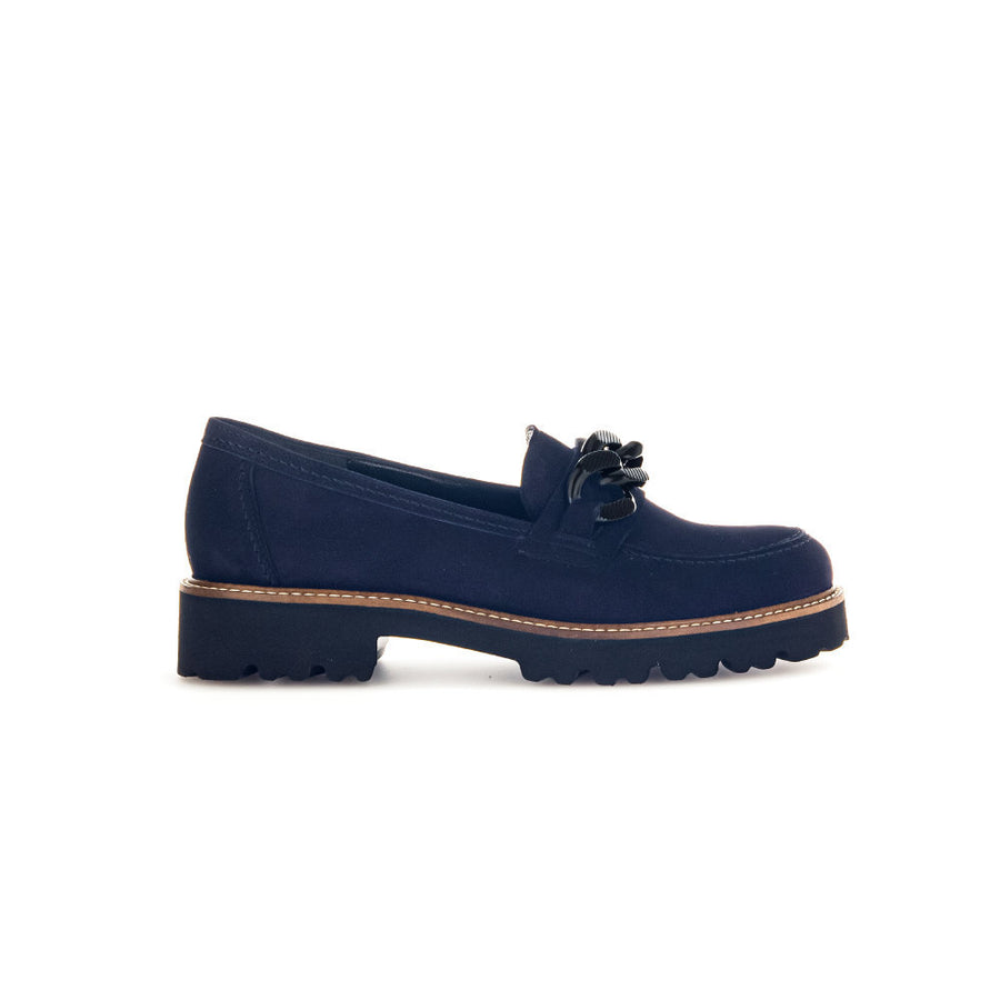 Gabor Squeeze 75.240.36 Navy Loafer Shoes