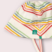 Little Green Radicals Cream Rainbow Reversible Sunhat