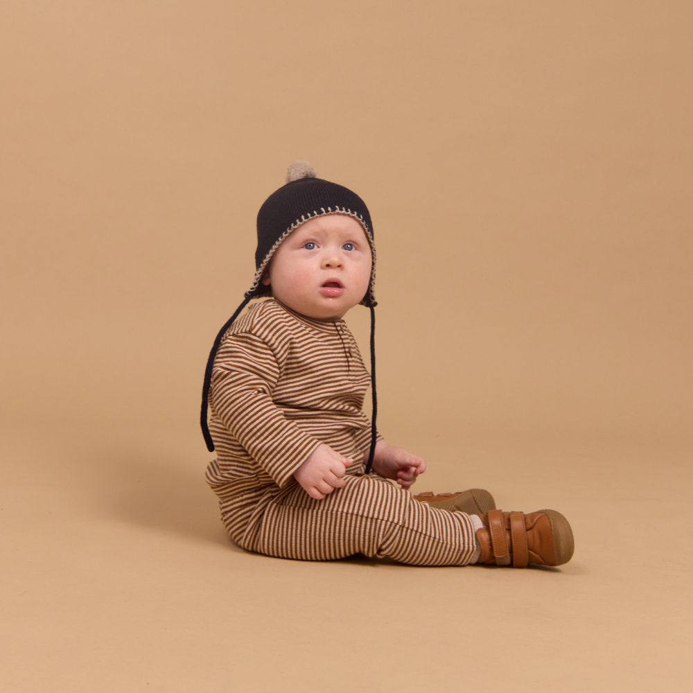 Wheat 7607-567 Knit Bonnet Pomma 1432 Navy